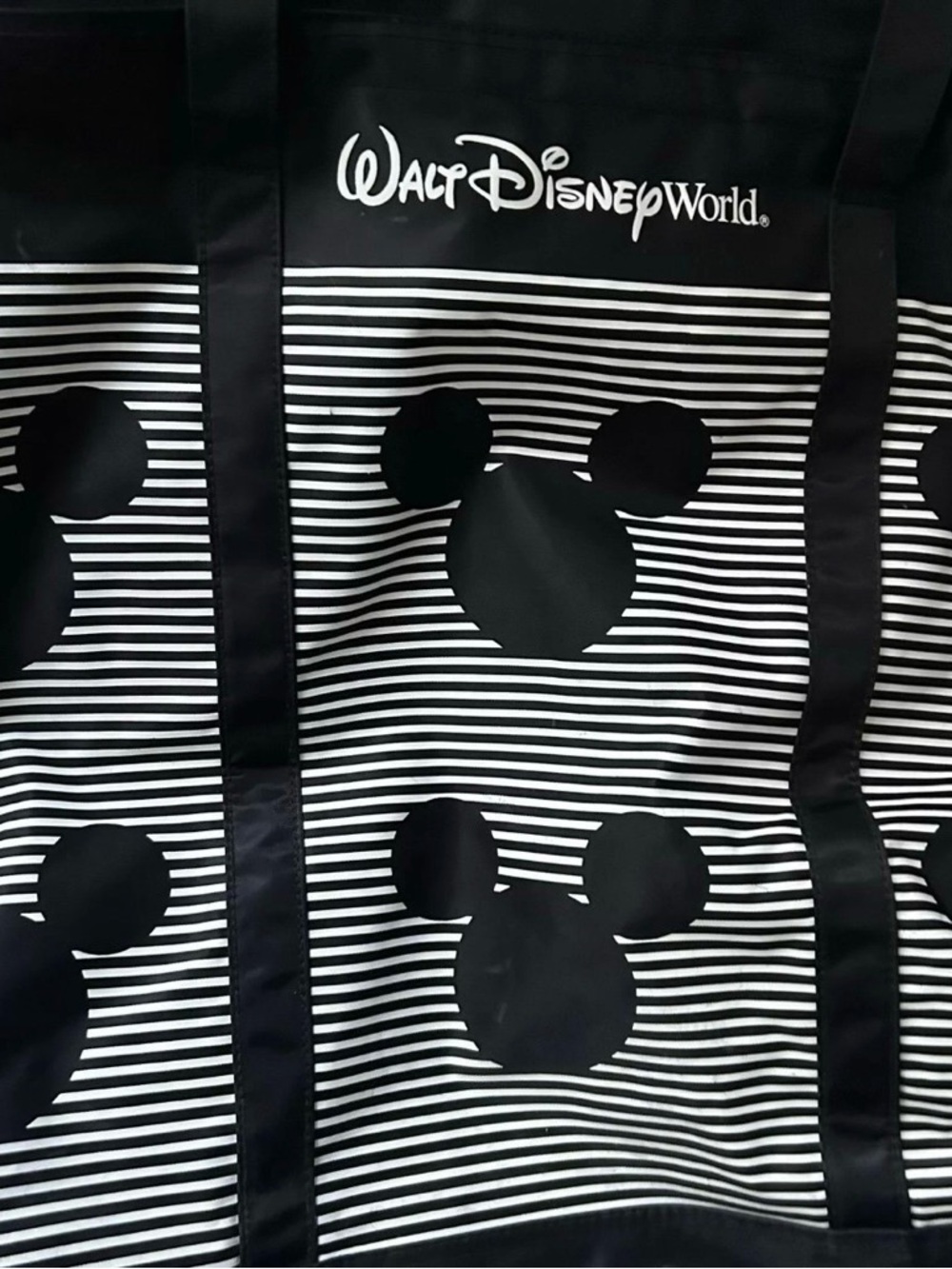 Walt Disney World Black And White Mickey Silhouette Souvenir Bag - Picture 2 of 3